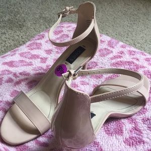 Tan/peachy high heels